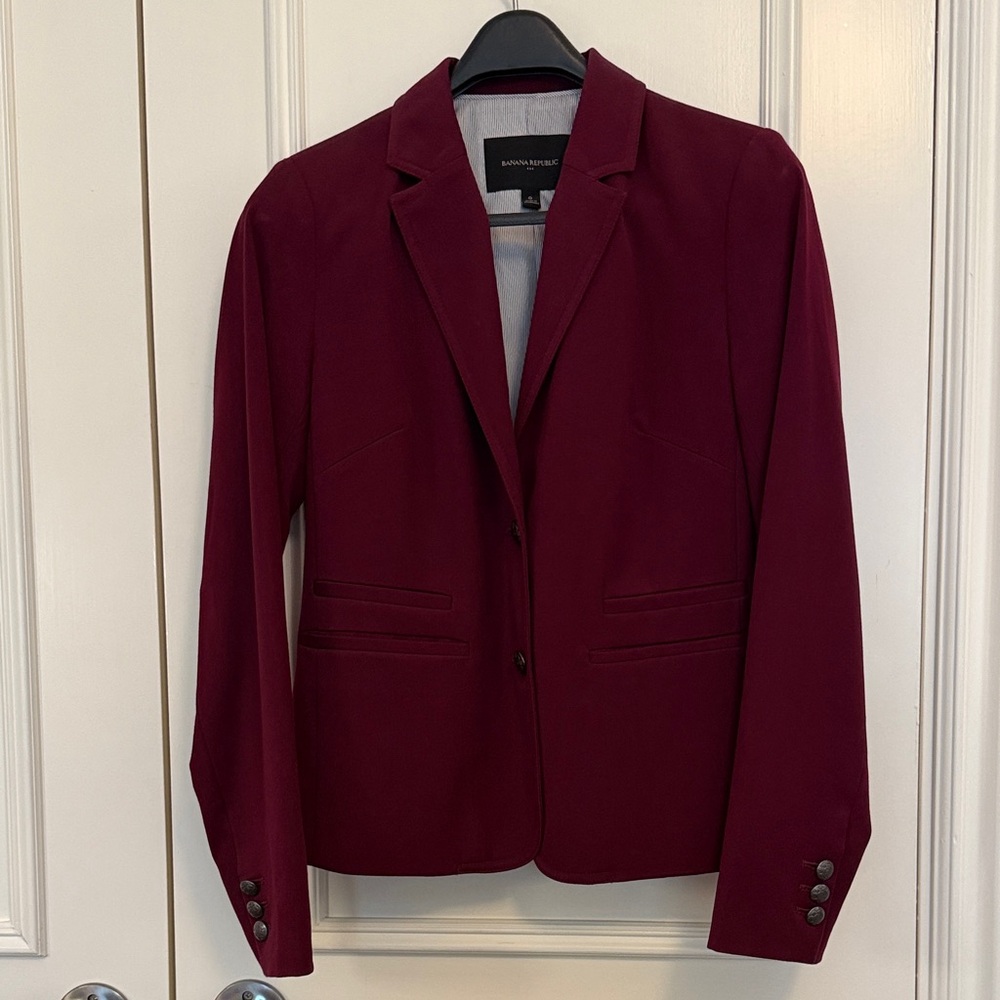 Banana Republic Women's Burgundy Blazer